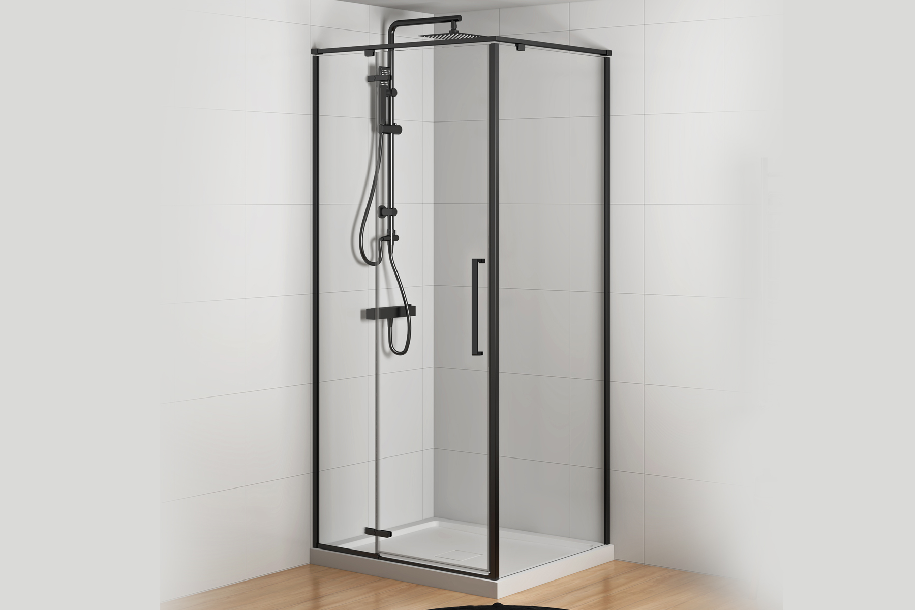 

Душевой угол BERN -V RB100x80х195-T-BL (прозрачное)