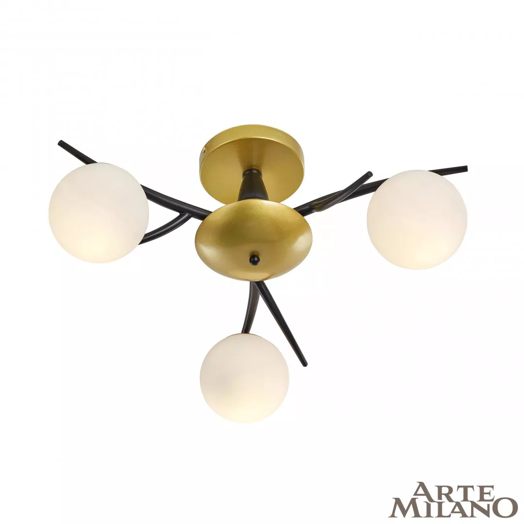 

Потолочная люстра Arte Milano 273408/3 BK/GD
