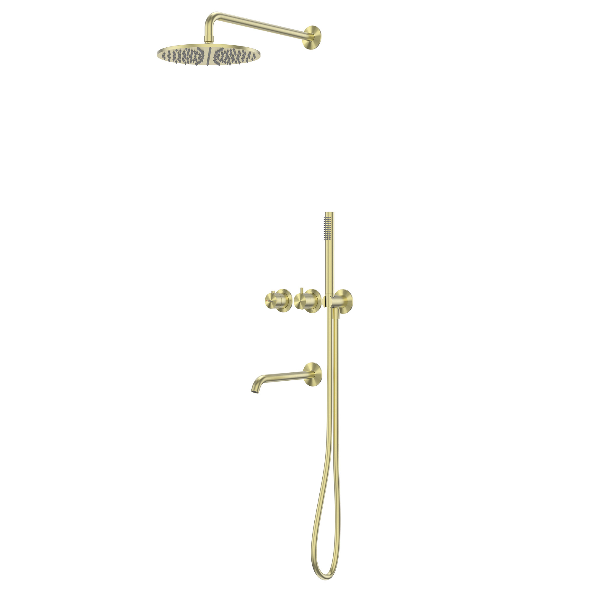 Душевой комплект Abber Wasser Kreis 316 AF8150BG С ВНУТРЕННЕЙ ЧАСТЬЮ брашированное золото 93000₽