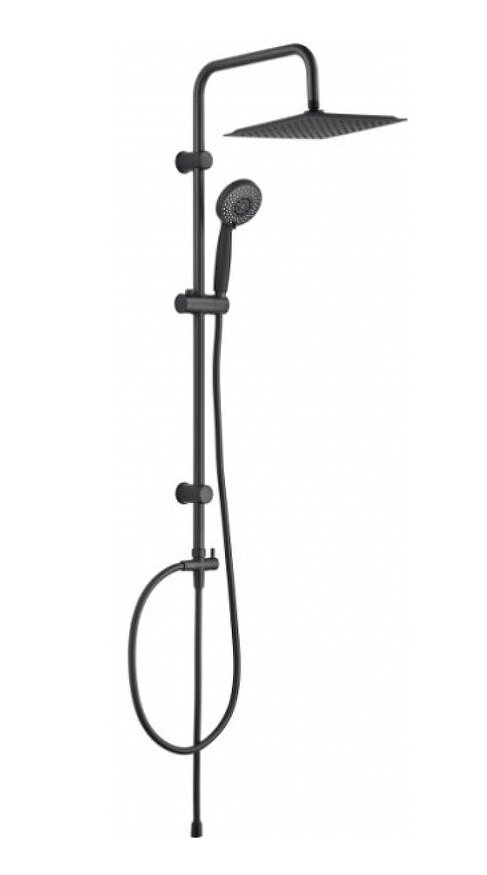 AF300-70-S-B Passion S Душ.колонна, квадр. верх. душ 250мм, без смес, черн.мат (261837)