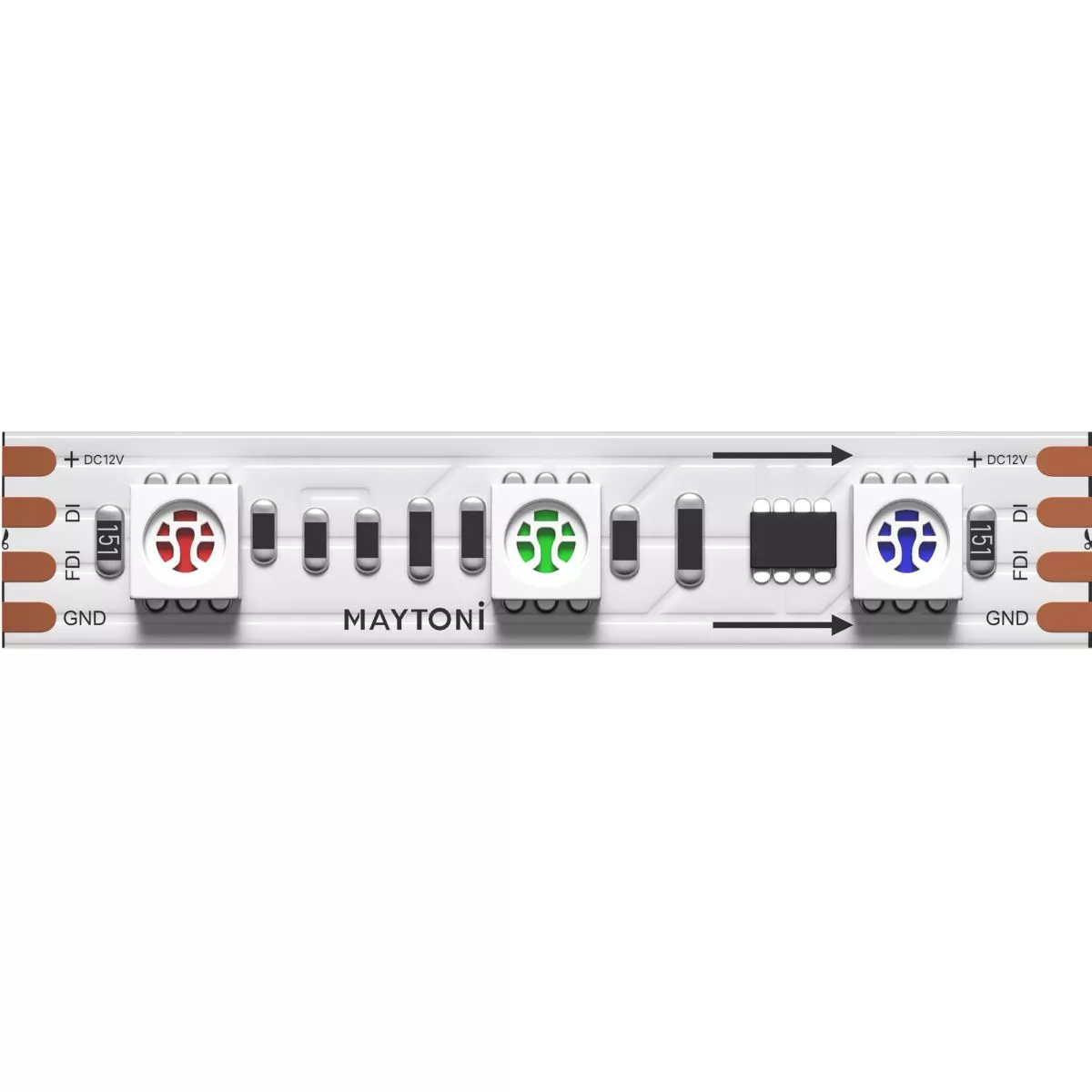

Светодиодная лента Maytoni Led Strip 12В 5050 14,4Вт/м RGB 5м IP20 201242