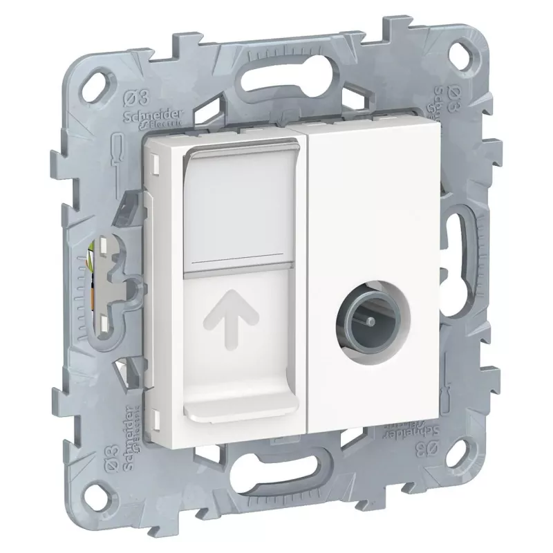 

Розетка TV одиночная + RJ45 Schneider Electric Unica New NU547018