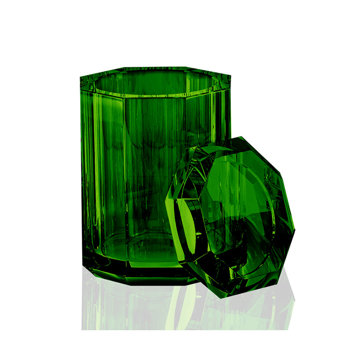 DECOR WALTHER (Kristall BMD) Контейнер универсальный с крышкой, 90х140х Ø 70 мм, цвет Английский зеленый