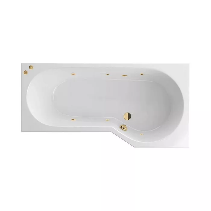 

Ванна акриловая Excellent Be Spot Soft R 160х80 с гидромассажем белый - золото