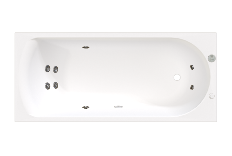 

Акриловая ванна Radomir Николь Релакс 150x70 см, пристенная, с гидромассажем, белая, с каркасом, с экранами, со сливом-переливом