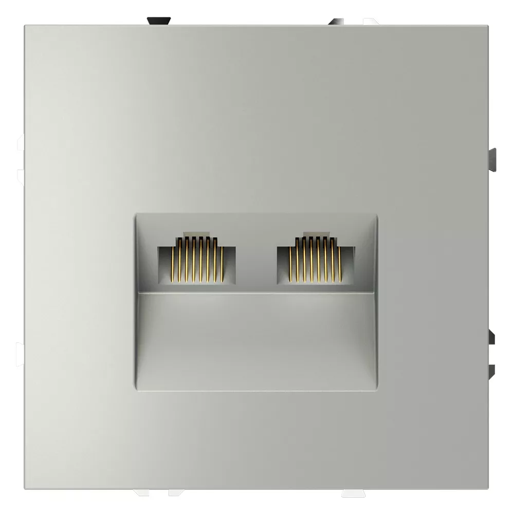 

Розетка компьютерная двойная Voltum S70 VLS060205
