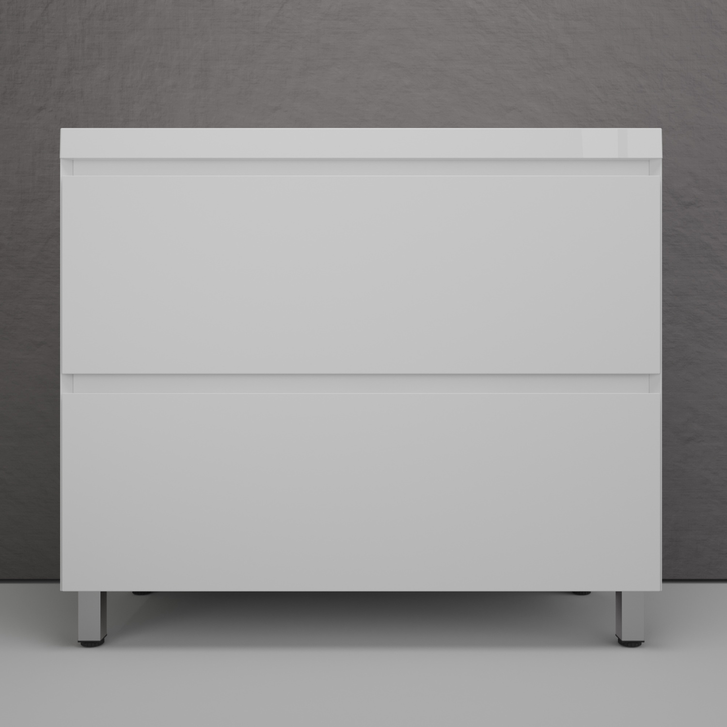 

Тумба напольная "Манхэттен 100" ЭМАЛЬ, под раковину ASTI, 2 ящика, PLUS, белый