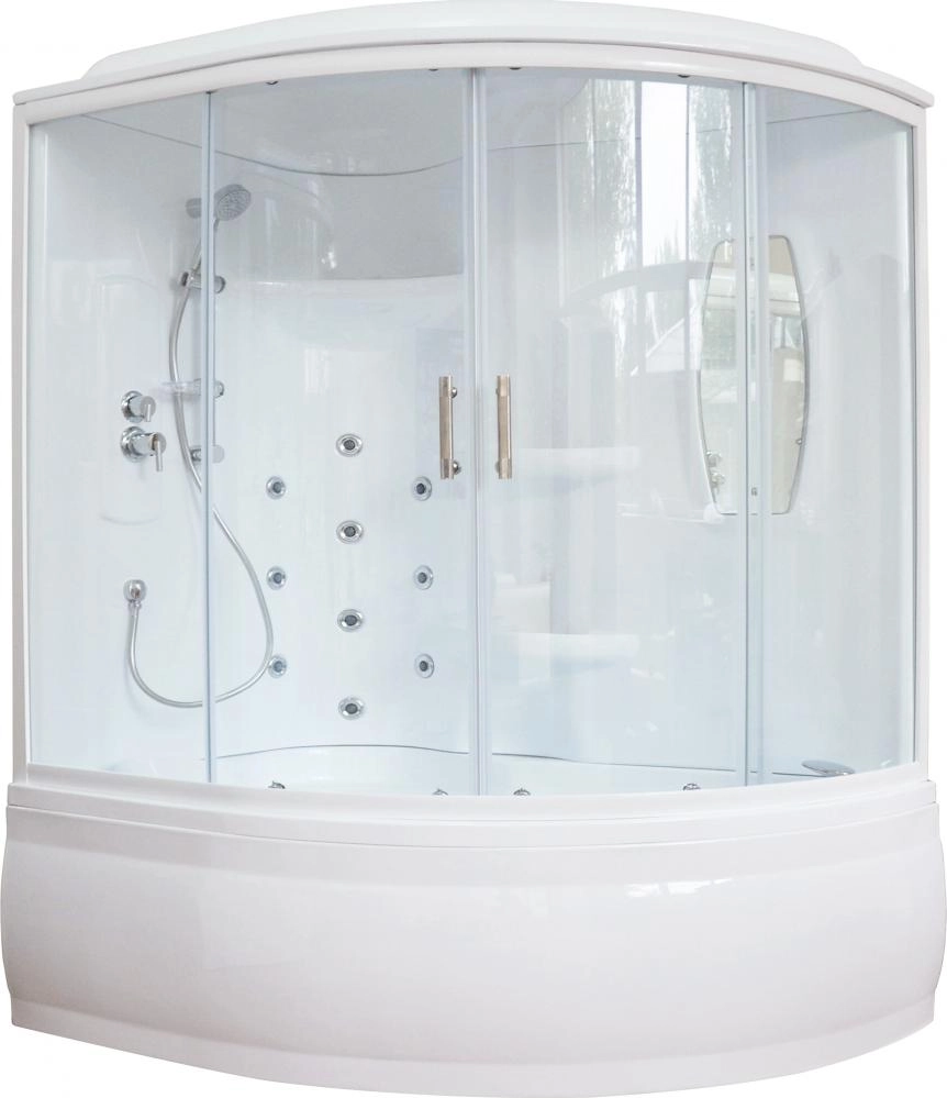 

Душевой бокс Royal Bath 170x100 L профиль белый стекло прозрачное