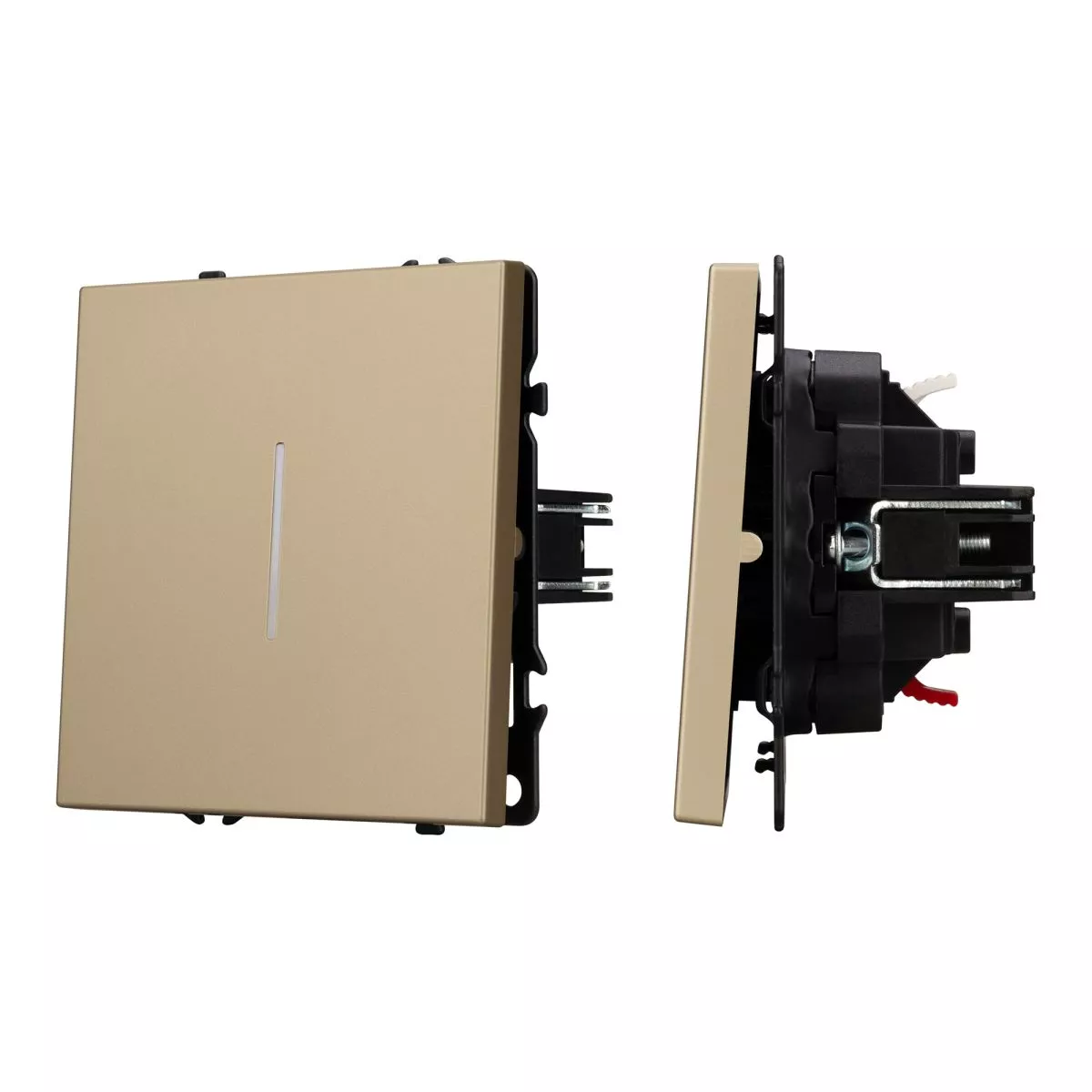 

Механизм выключателя одноклавишный непроходной Arlight LED SWT-NOBE-MK01-SFPL-L-GD (230V, 10A) 054259