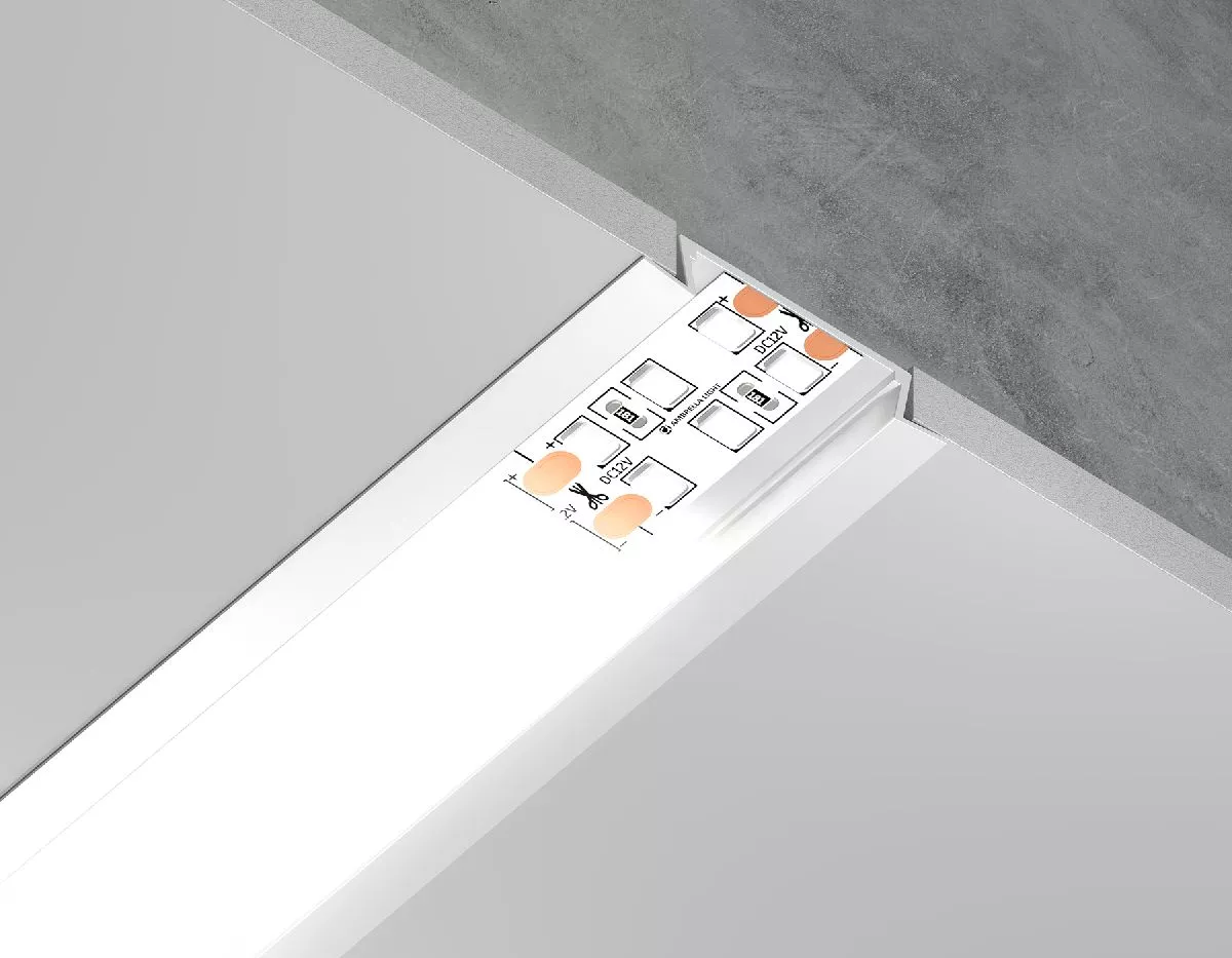 

Алюминиевый встраиваемый профиль Ambrella Light Alum Profile GP1100WH