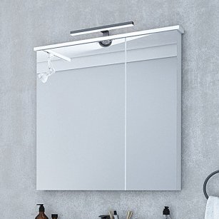 Купить Зеркало-шкаф Акватон Брук 80 см (1A200602BC010), Aquaton, шкаф-зеркало, белый