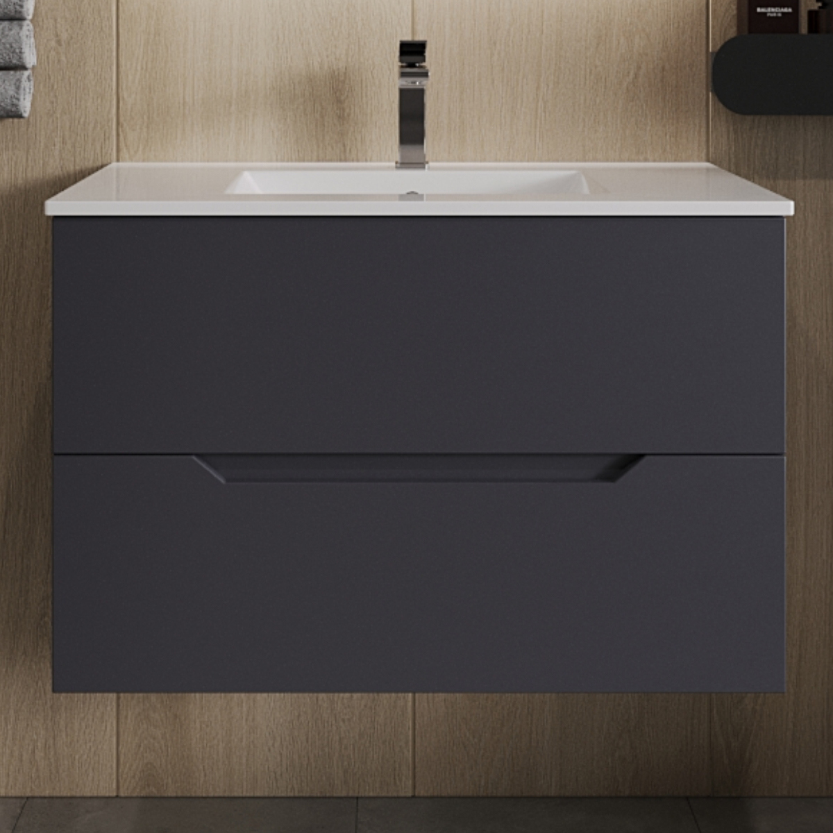 Тумба с раковиной Orange Line Li-70TugRa 70 графит матовый 25976₽