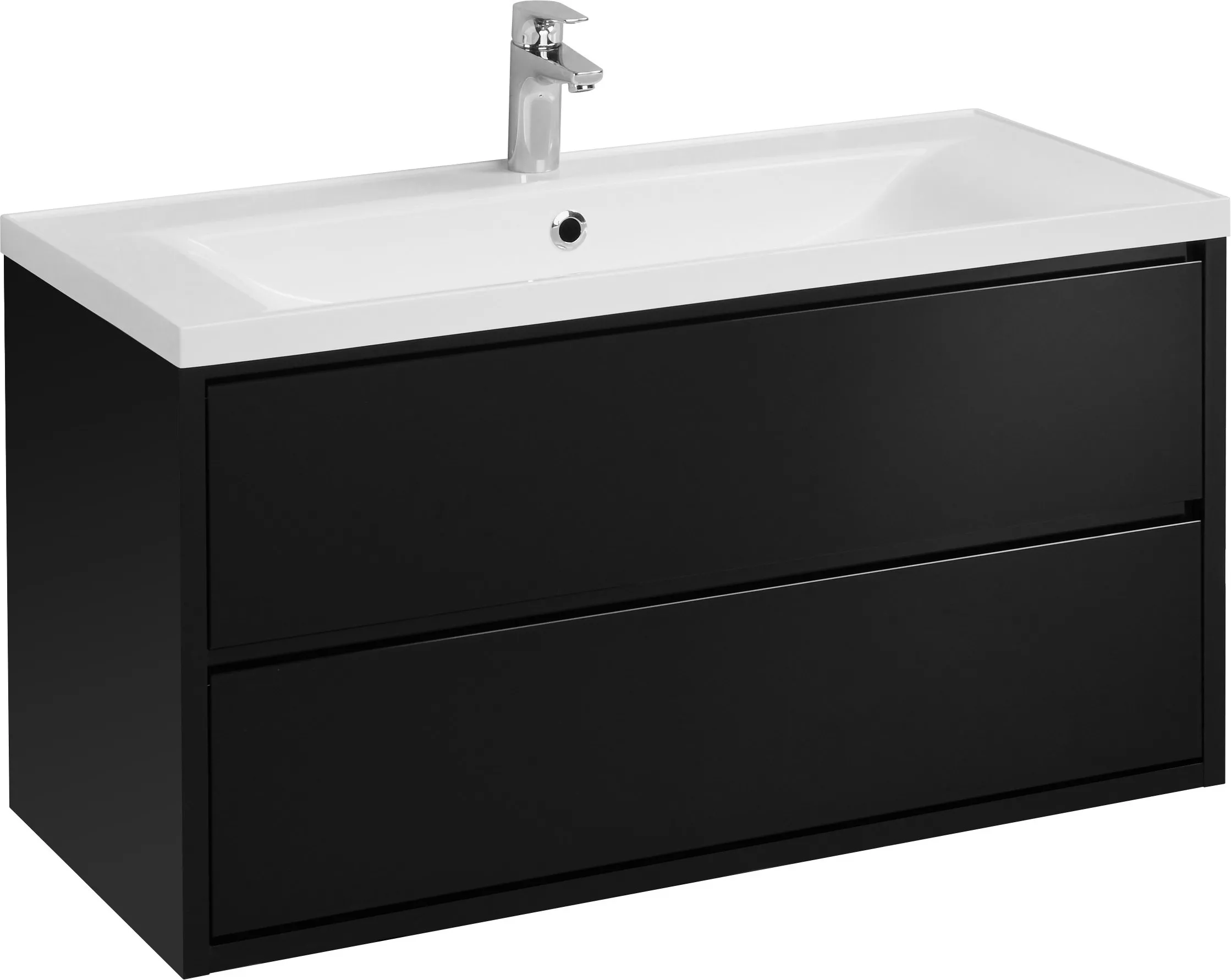 

Тумба для комплекта AQUATON Римини New 100 черный глянец