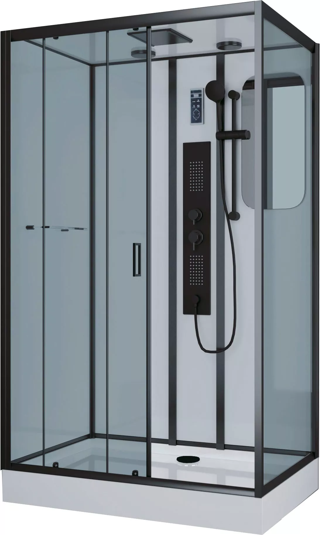 

Душевая кабина Niagara Premium NG-6912-01GQR BLACK 120х80х210 правая, черная, с низким поддоном