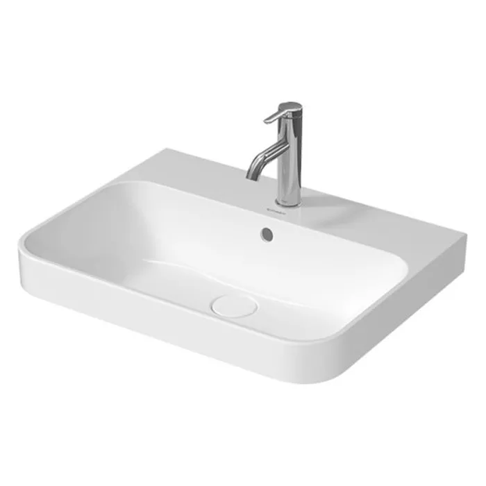 

DURAVIT (Happy D.2 Plus) Умывальник 600 x 460 мм, с отверстием под смеситель, с клапаном Push-Open, цвет белый