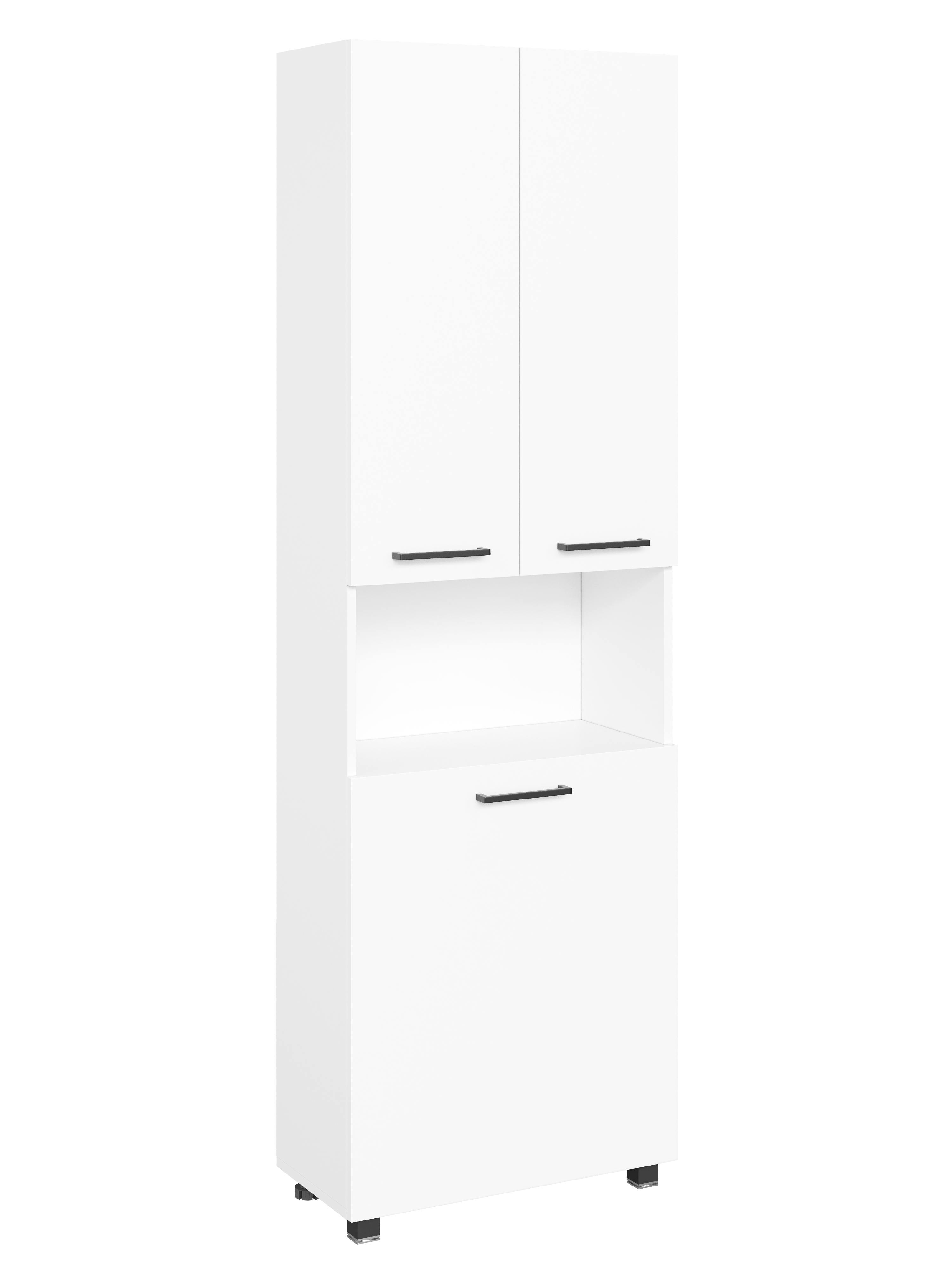 Шкаф DIWO Брянск 60 напольный с корзиной 60x1885x30 см белый 14820₽