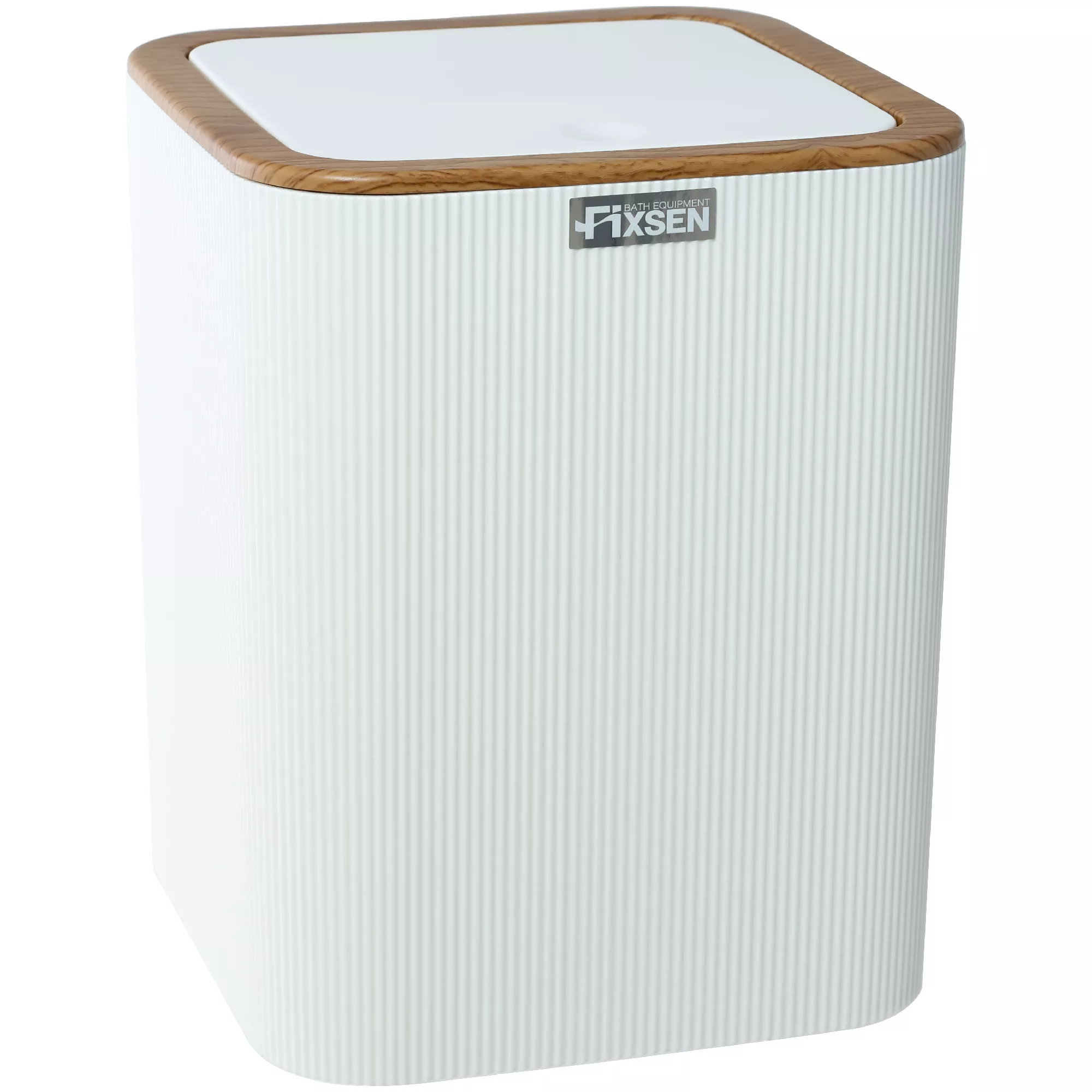 

Ведро для мусора нажимное Fixsen White Wood 5L белый, светлое дерево