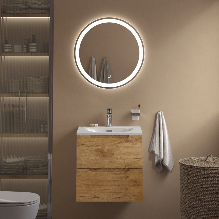 

Мебель для ванной комнаты BelBagno Etna 39 50 rovere nature, раковина BB-8099-3-50