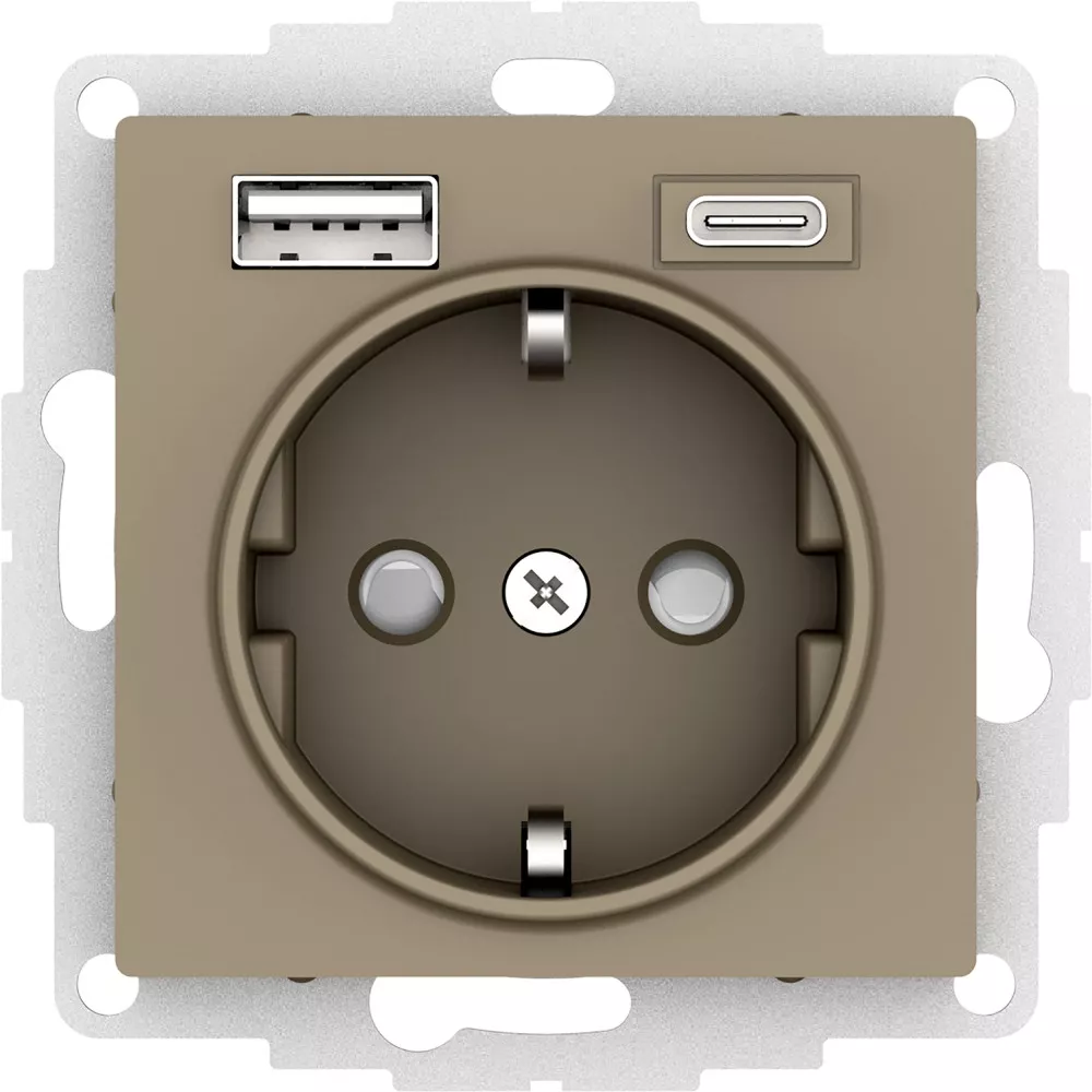 

Розетка 16А с USB A+C (5В/2,4А/3 А, 2х5В/1,5А) Systeme Electric AtlasDesign ATN000532