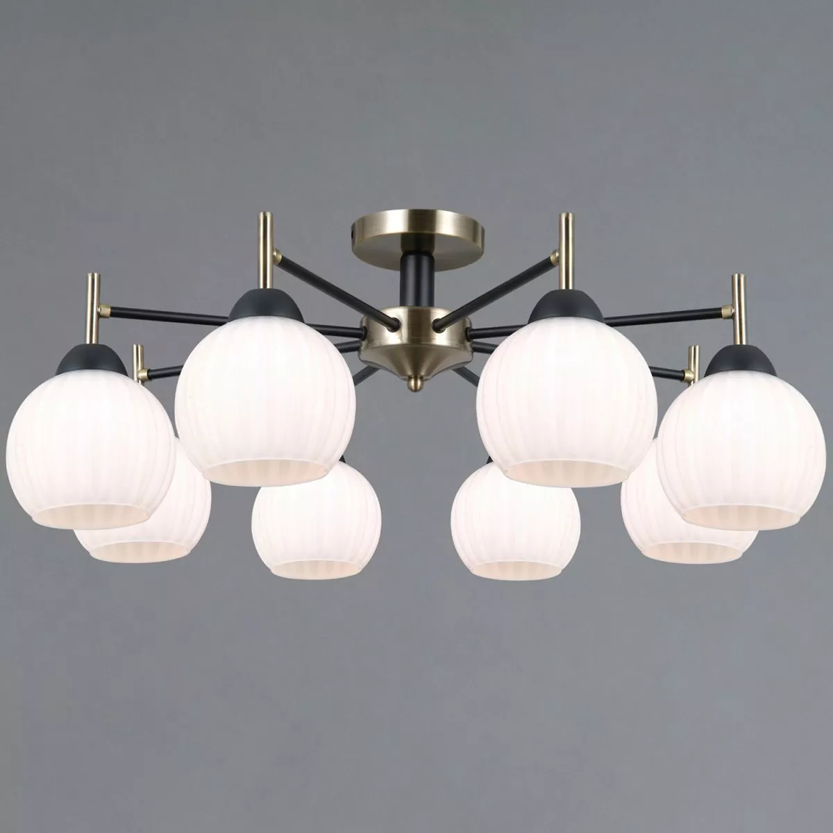 

Люстра на штанге Illumico IL0579-8CSQ-25 BK AB TRENTO