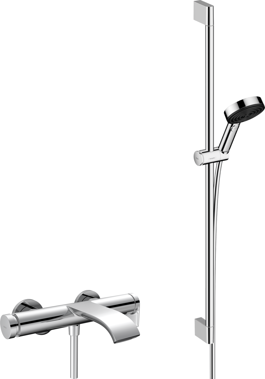 

Смеситель для ванны Hansgrohe Vivenis 75420000 + Душевой гарнитур Hansgrohe Pulsify Relaxation 105 3jet 24170000