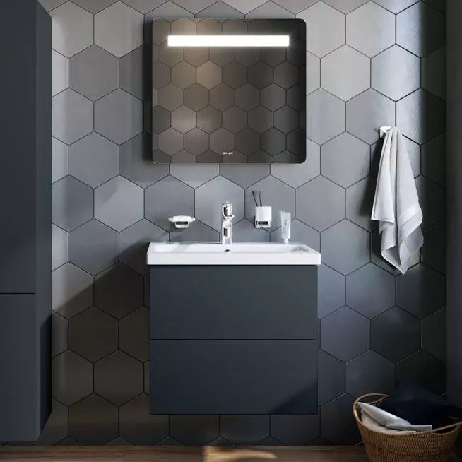 Мебель для ванной AM.PM Gem 60 графит матовый, подвесная, цвет серый - фото 1