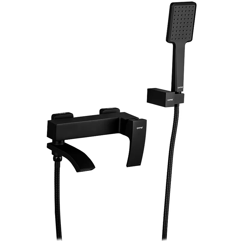 

Смеситель для ванны Gappo G3207-6 черный матовый