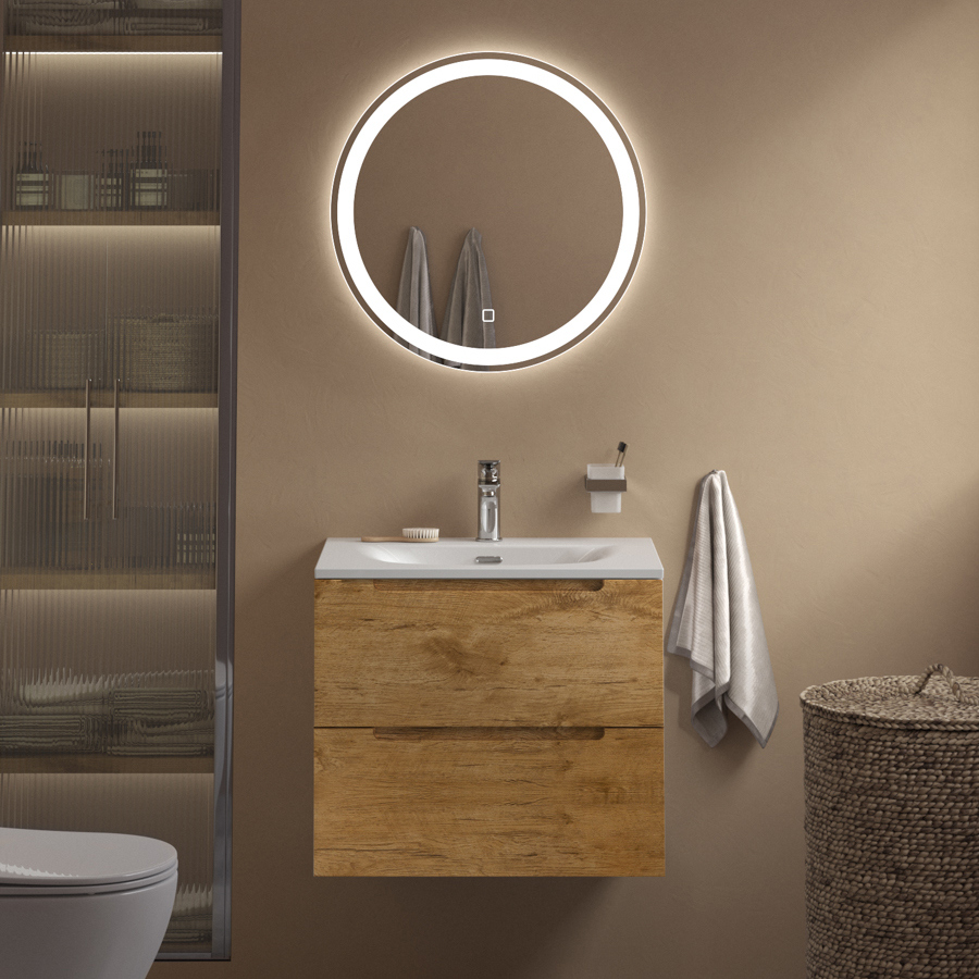 

Мебель для ванной комнаты BelBagno Etna 70 rovere nature, раковина BB-8099-70