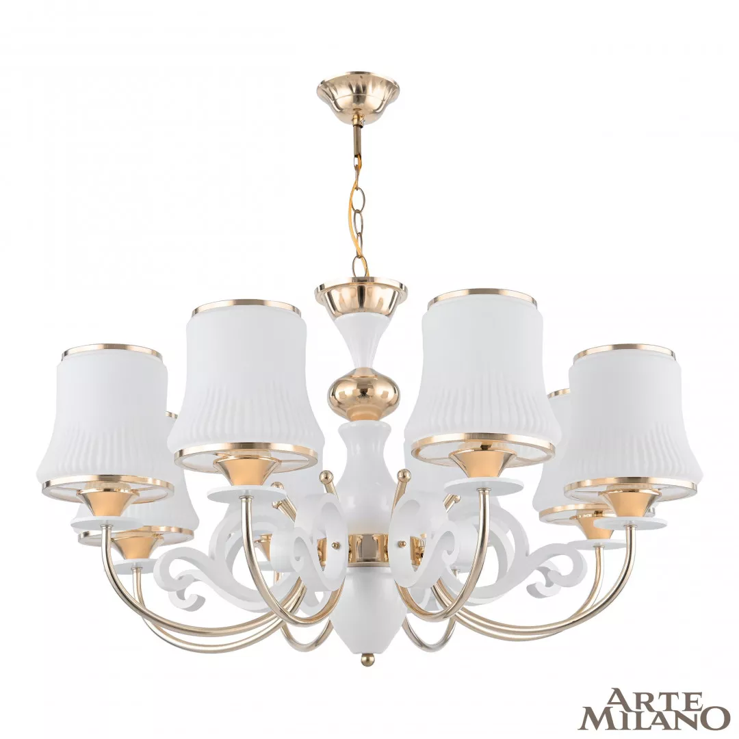 

Подвесная люстра Arte Milano Florentia-1097 301097/8 Wh/Gd