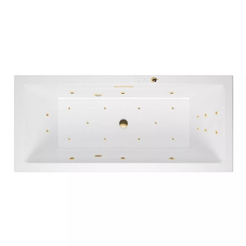 

Ванна акриловая Excellent Heaven Slim Ultra 170х75 с гидромассажем белый - золото