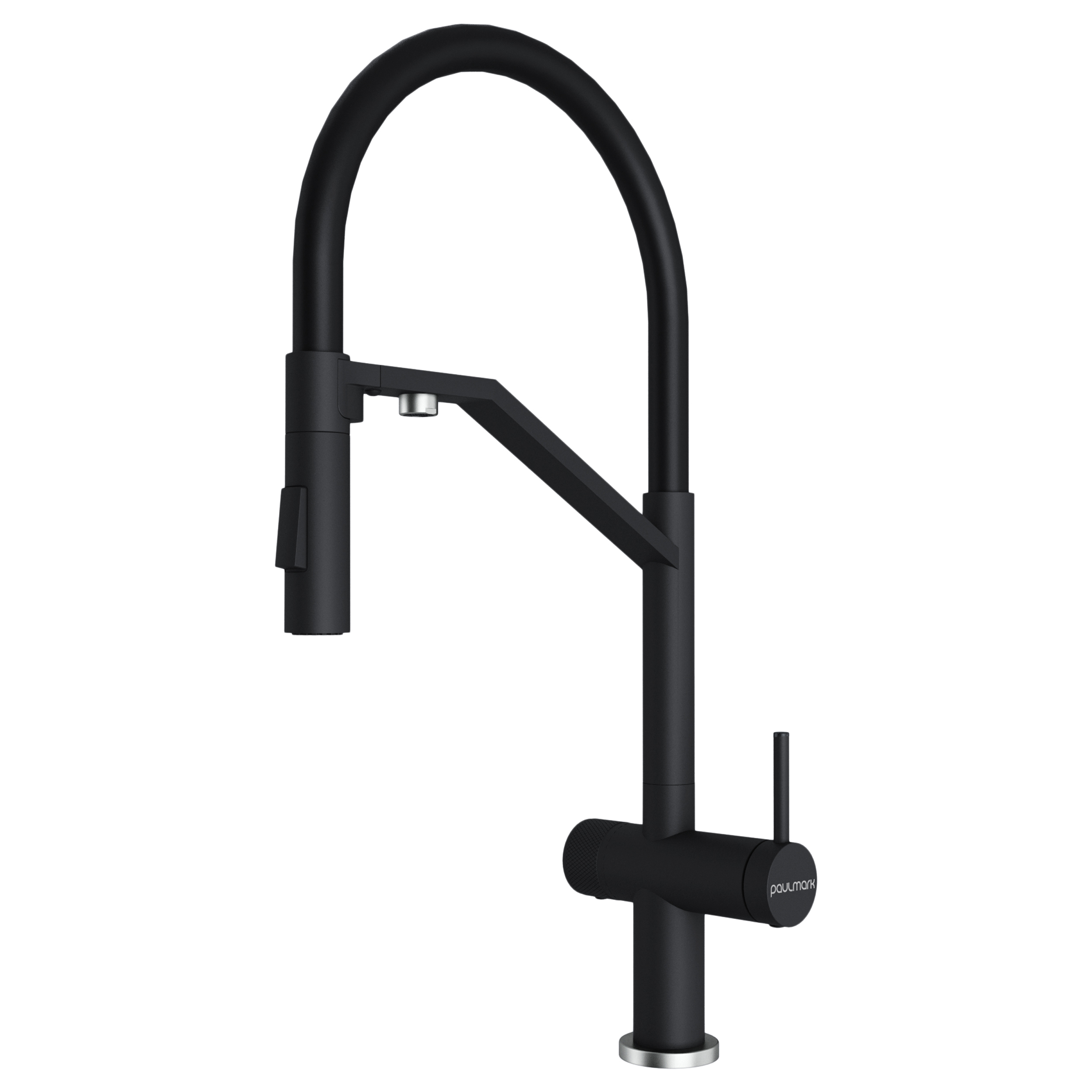 

Смеситель для кухни Paulmark Zender Ze213155-AN с гибким изливом, антрацит