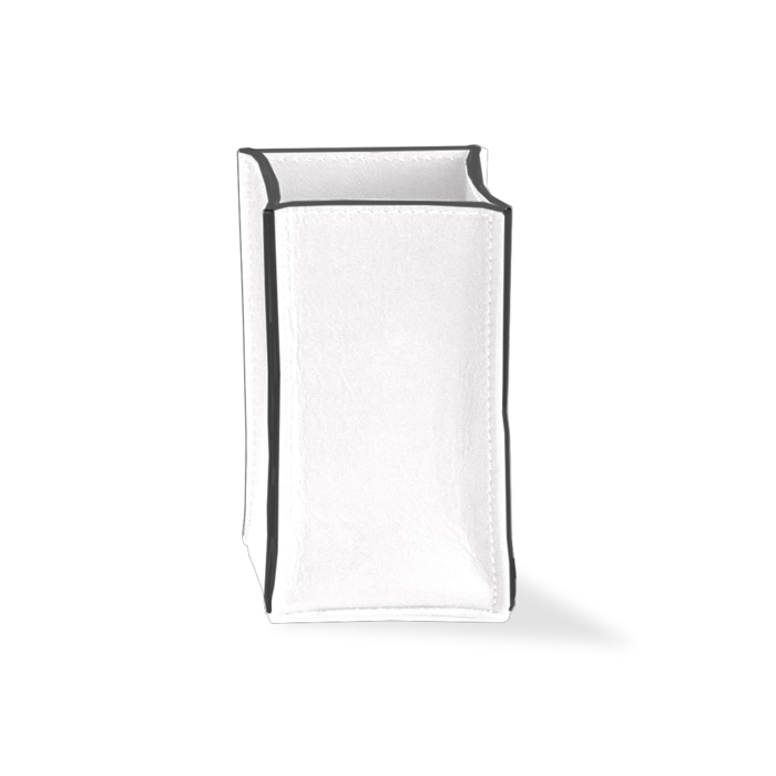 DECOR WALTHER NAPPA KOE Контейнер-стакан из натуральн кожи Nappa 125 X 65 X 65 см внутрен контейнер акрил цвет белый SNOW WHITE 13391₽