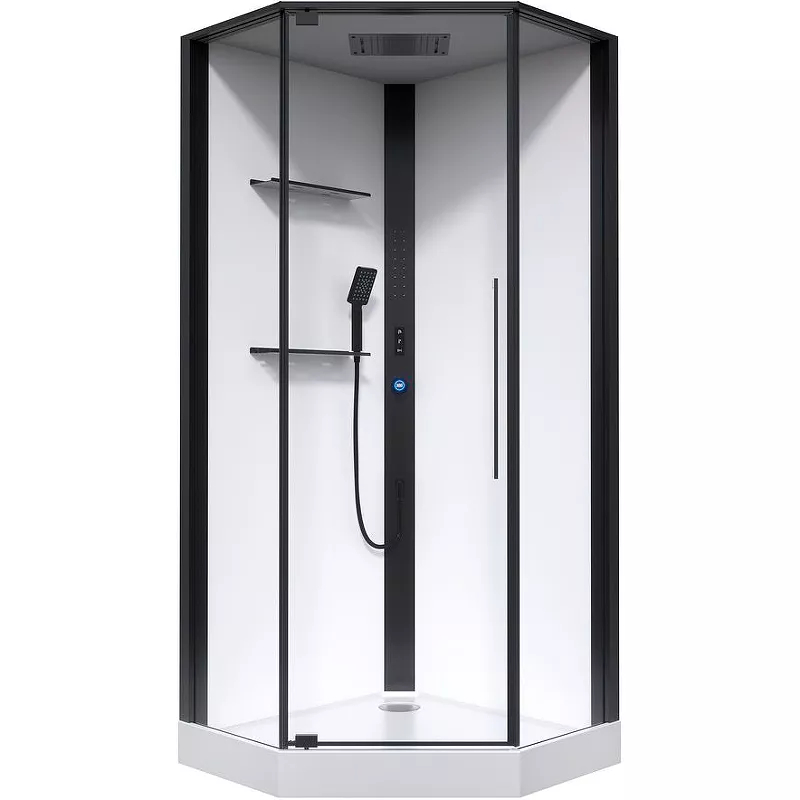 

Душевая кабина Black&White Galaxy 100х100 черная с гидромассажем