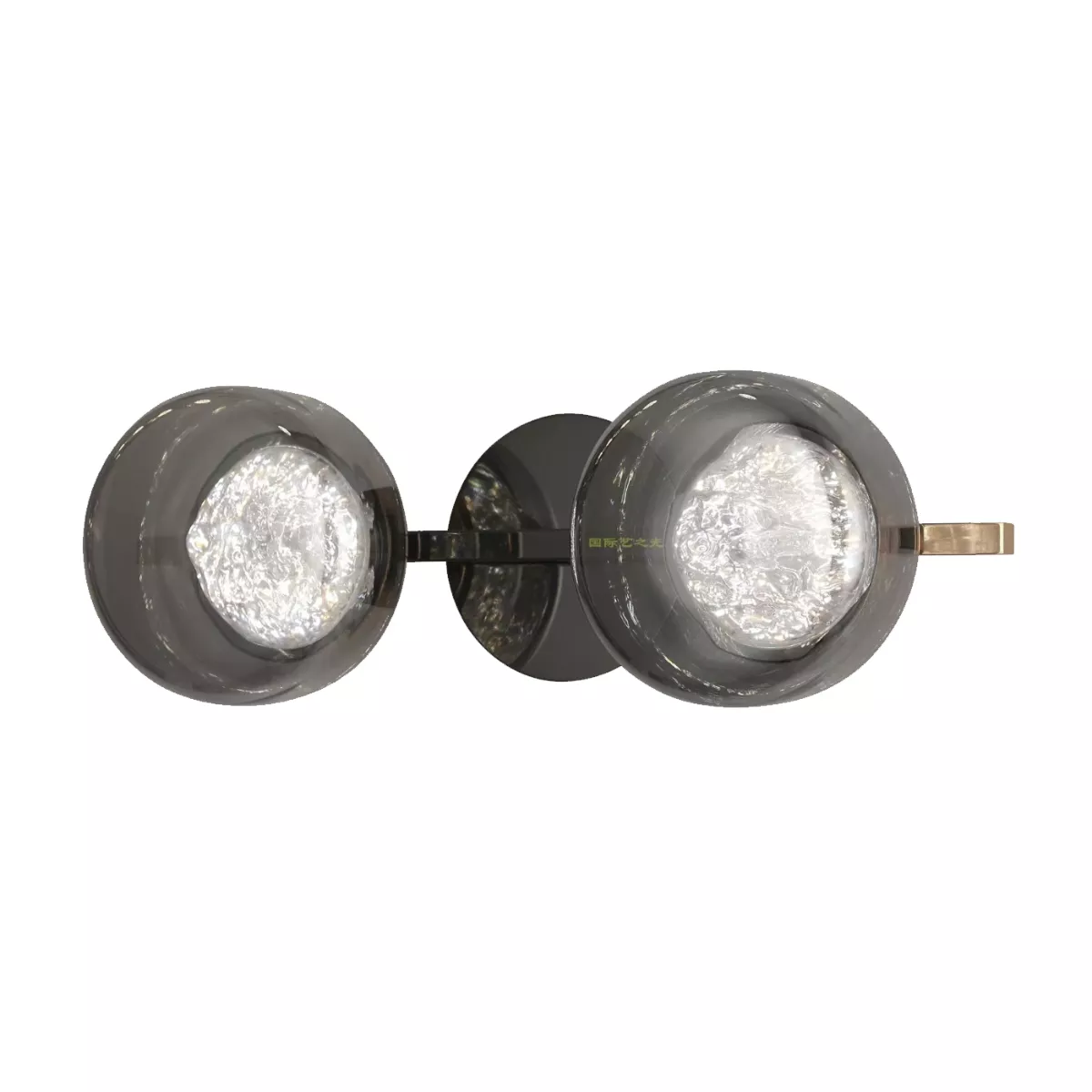 

Настенный светильник Delight Collection MT9128-2W pearl black/smoke