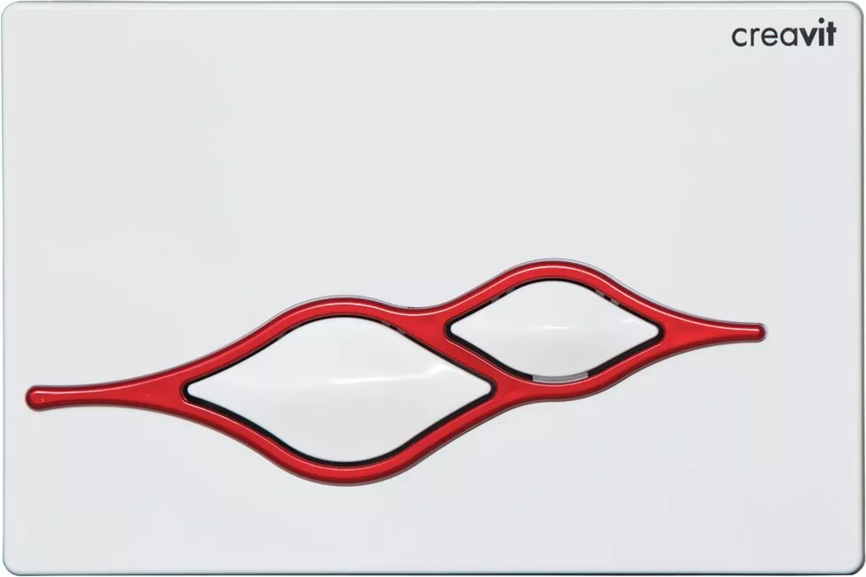 

Кнопка смыва Creavit Ufo, бело-красная