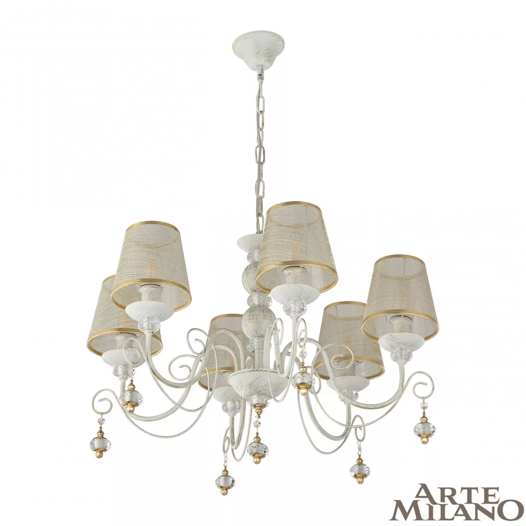 

Подвесная люстра Arte Milano 347620/6 WT+G