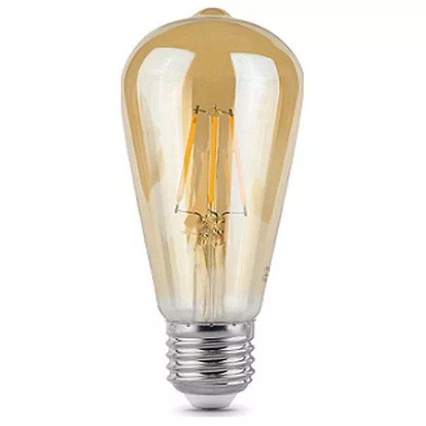 

Лампа Gauss Filament ST64 6W 620lm 2400К Е27 golden диммируемая LED 1/10/40 102802006-D