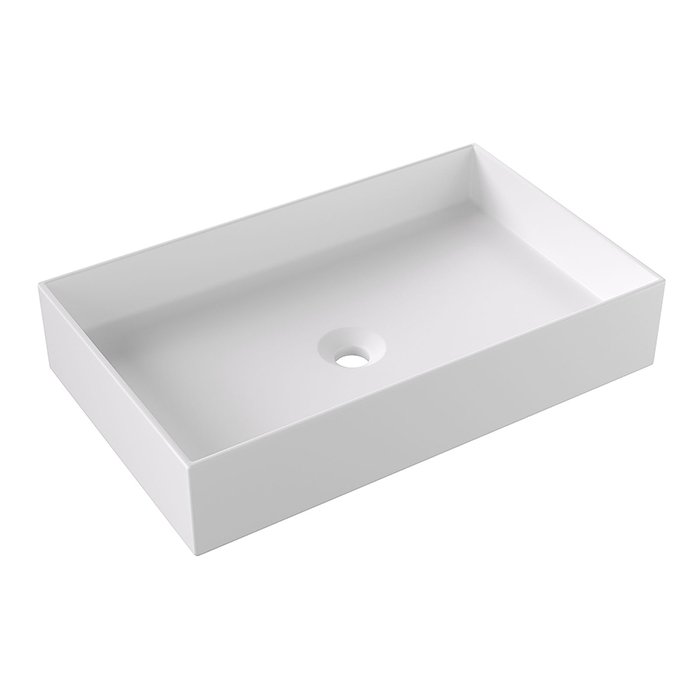 

Alice Раковина HIDE 60x37хВ12, накладная, без отверстия под смеситель, белый матовый