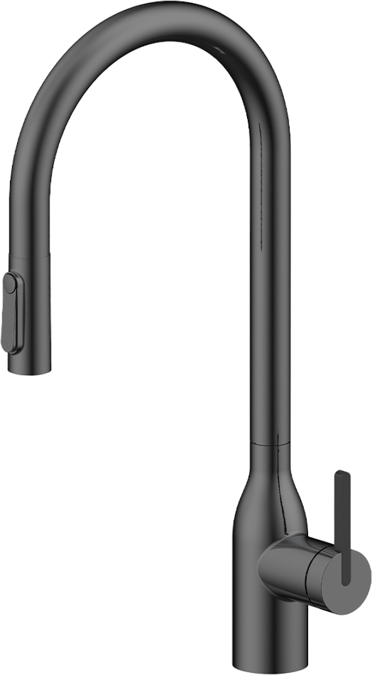 

Смеситель для кухни Paulmark Universal Un213880-GM вороненая сталь
