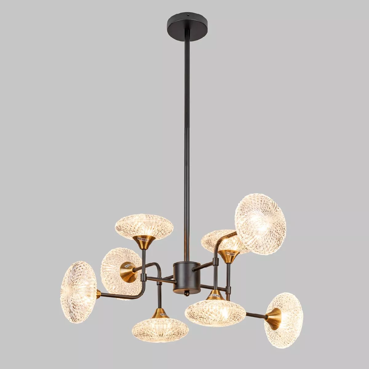 

Люстра на штанге IMEX MD.1232-8-P-BK+AGD