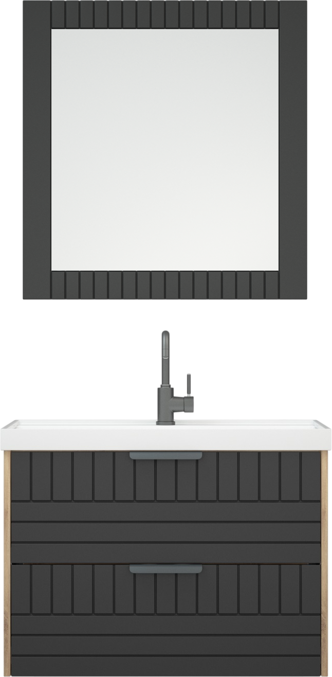 

Мебель для ванной комнаты Corozo Инди 80 дуб канзас, графит