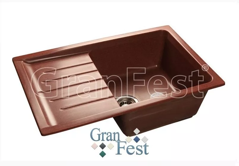 

Мойка из мрамора GRANFEST PRACTIC (P-760 L кр.м)