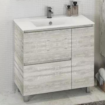 

Тумба с раковиной Comforty Верона 90, дуб белый