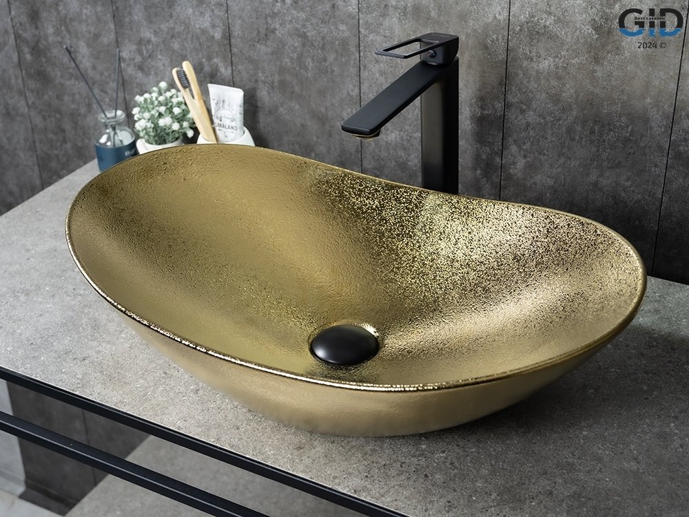 

Накладная раковина Gid 61 Gd9811 золотая