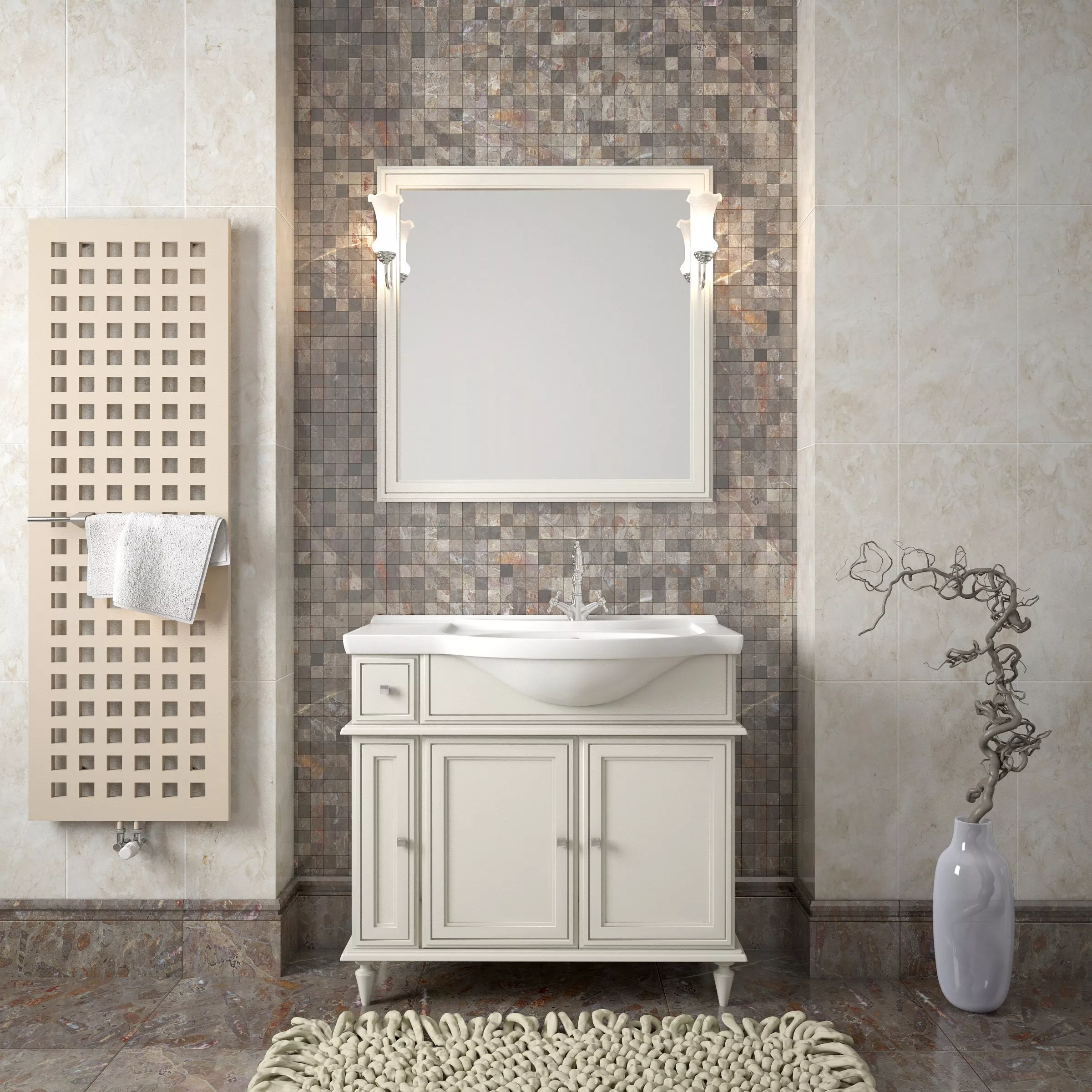 

Мебель для ванной Opadiris Санрайз 90 R cлоновая кость, Бежевый