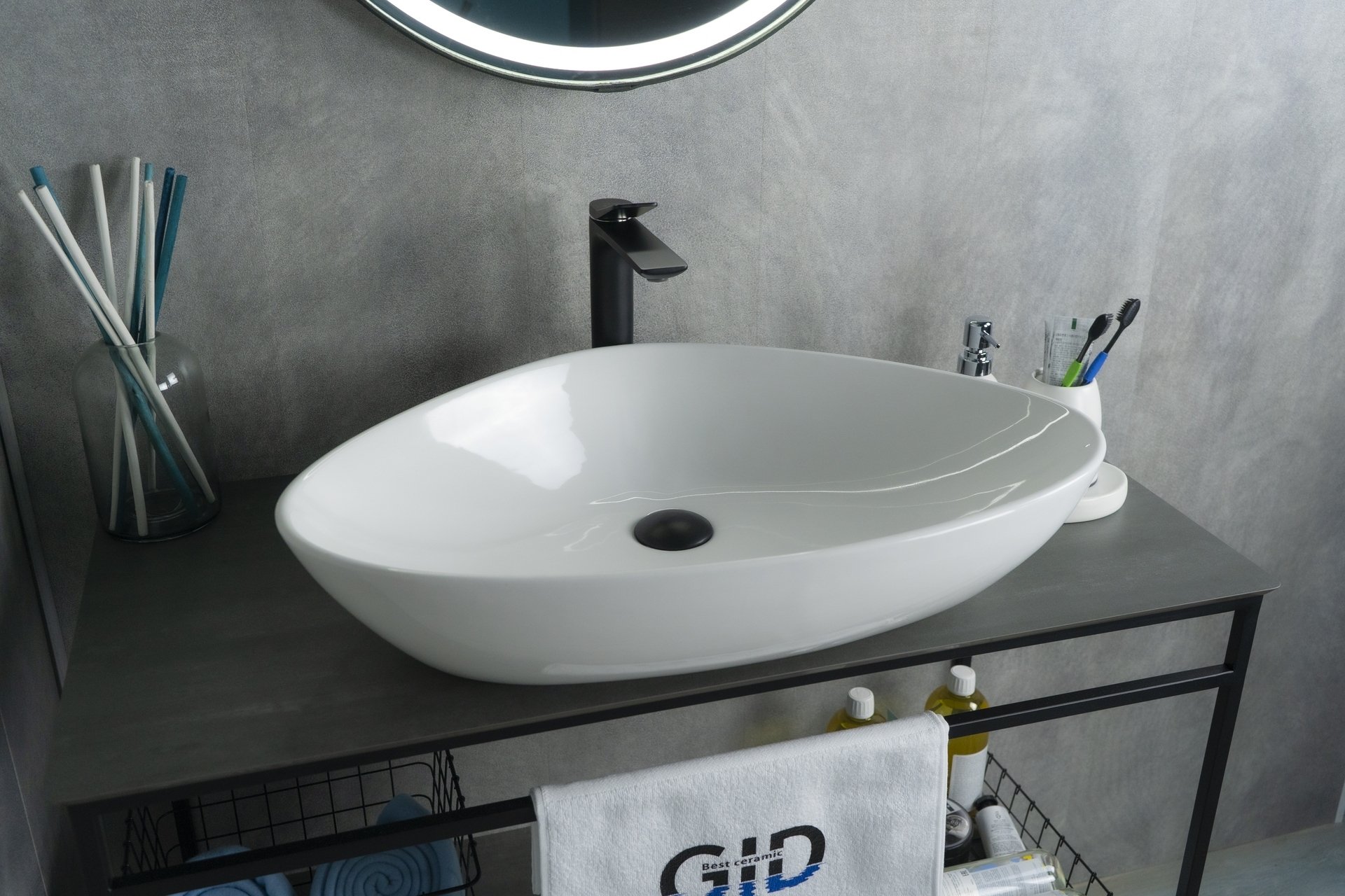 Накладная раковина Gid 67 N9062 белая