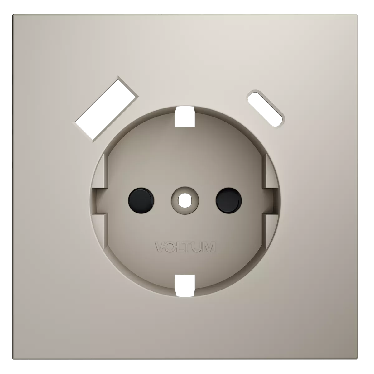 

Накладка для розетки с заземлением и защитными шторками, с USB A+C Voltum S70 (кашемир) VLS001003