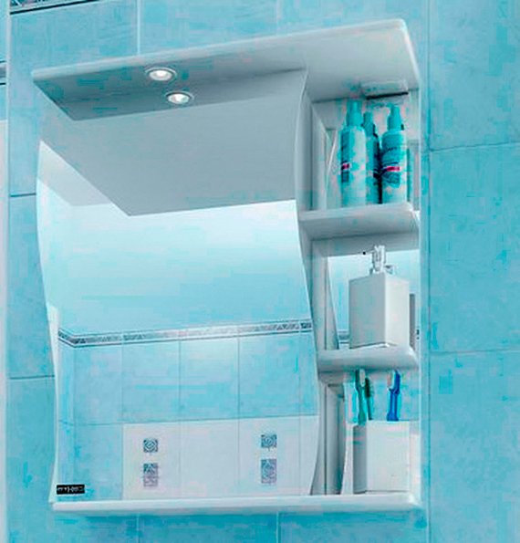 Купить Зеркало в ванную Санта Стандарт 55 см (101011), шкаф-зеркало, белый