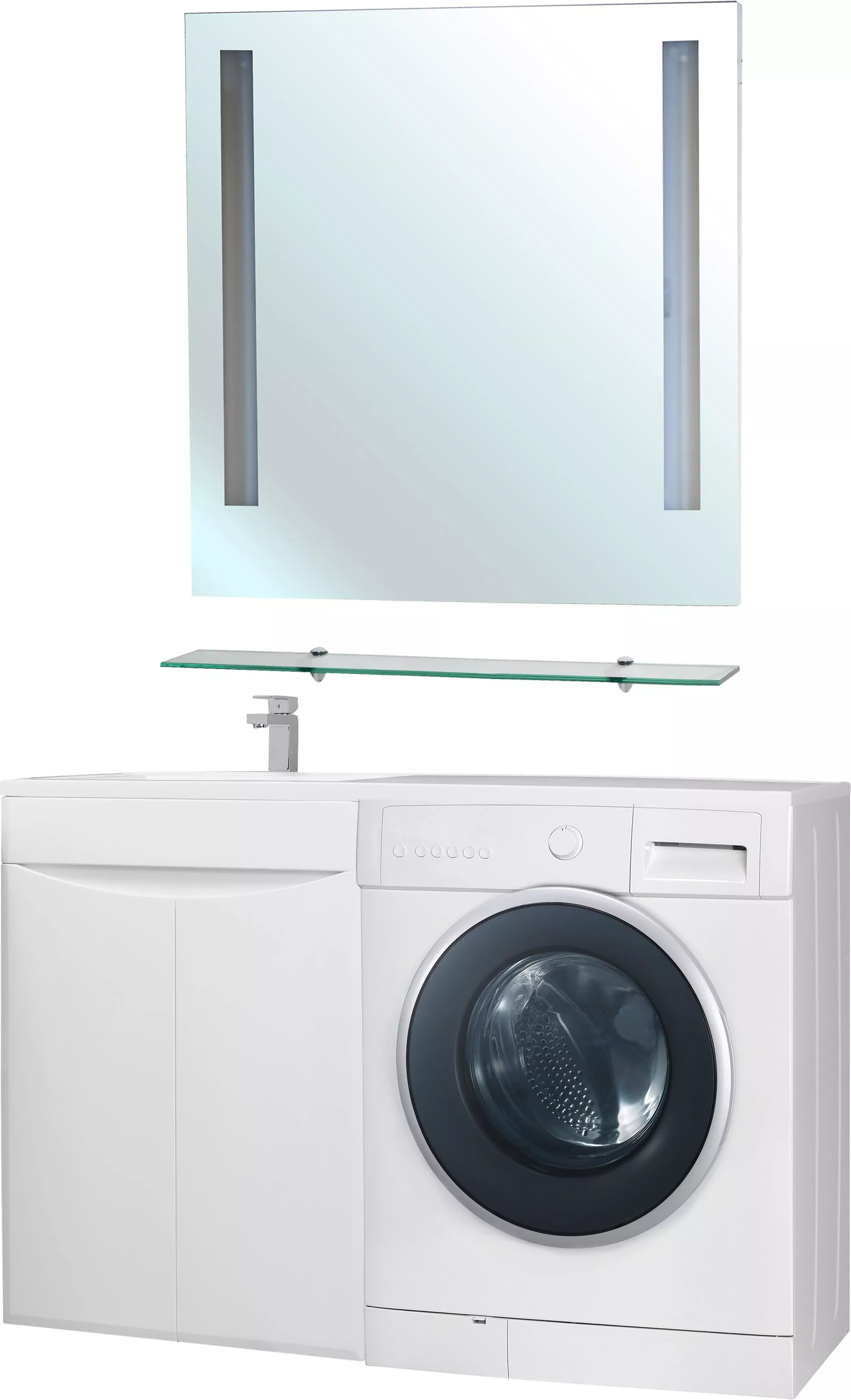 Мебель для ванной Bellezza Олиссия 120, белая, под стиральную машину, цвет белый - фото 1
