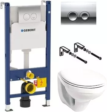 

Комплект Geberit KOLO Idol 5 в 1 унитаз с микролифтом + инсталляция + кнопка, Белый